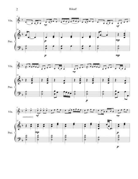 Rikud! (violin & piano score) image number null
