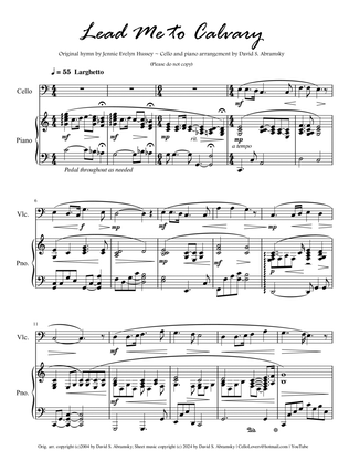 Lead Me to Calvary ~ Inspiring cello & piano arrangement of this beloved 1921 hymn