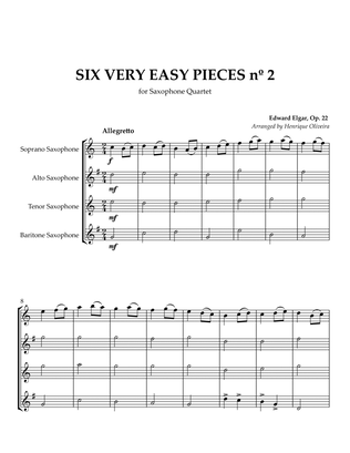 Six Very Easy Pieces nº 2 (Allegretto) - for Saxophone Quartet