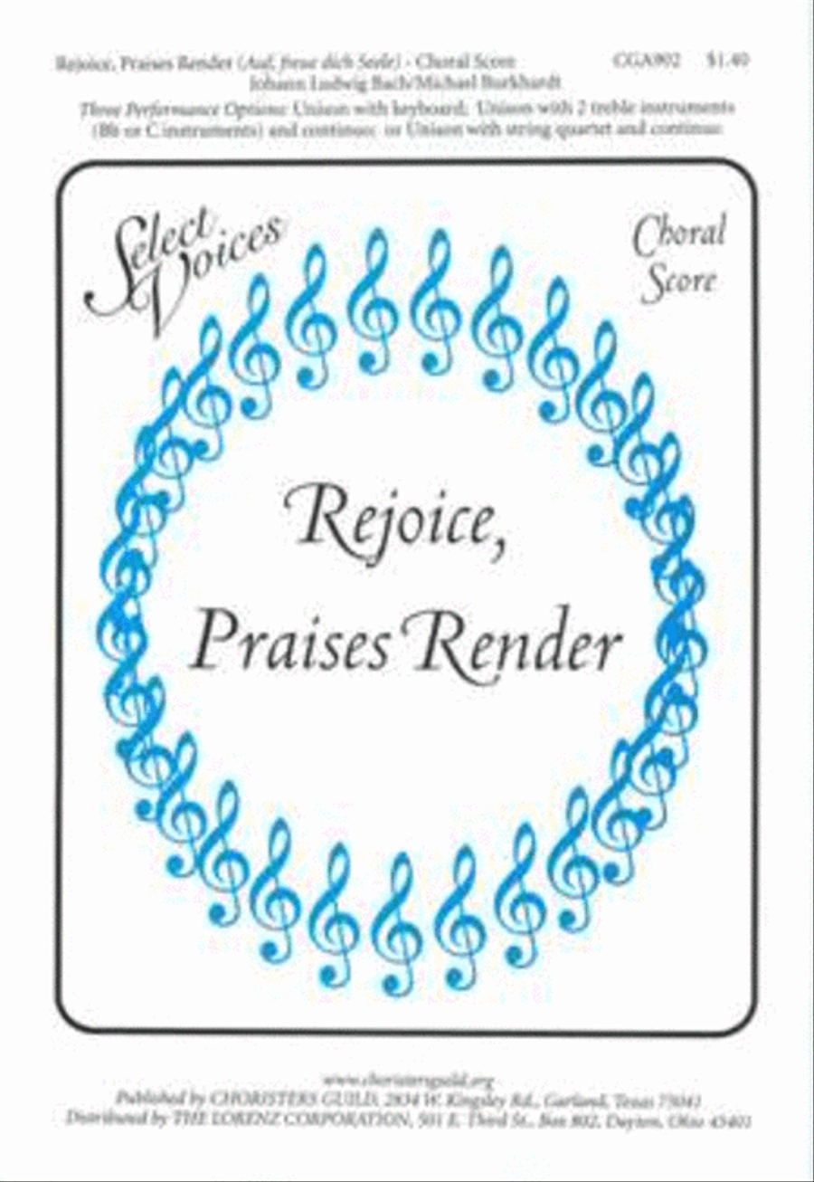 Rejoice, Praises Render [Auf, freue dich Seele] (Choral Score) Unison Choir scores gallery preview page 1