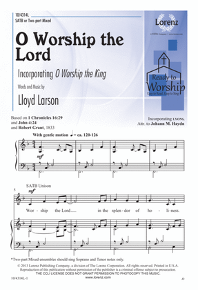 Book cover for O Worship the Lord