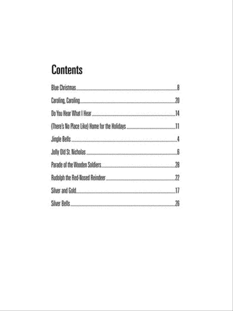 Christmas Piano Solos – First Grade (Book Only) Easy Piano scores gallery preview page 2