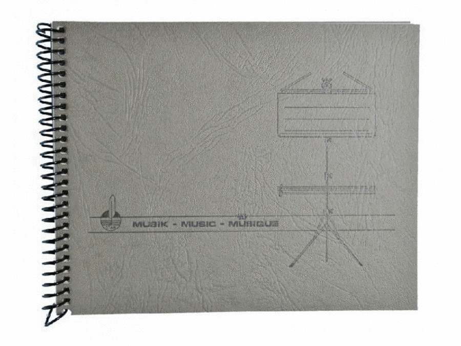 Music manuscript book spiral bound landscape 10 staves Staff Paper scores gallery preview page 1