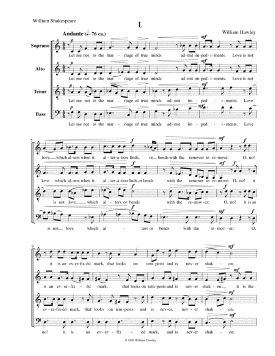 Four Sonnets Divisi scores gallery preview page 4