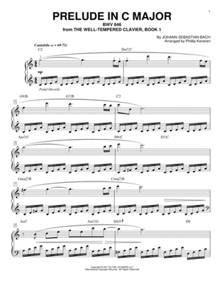 Book cover for Prelude In C Major, BWV 846 [Jazz version] (arr. Phillip Keveren)