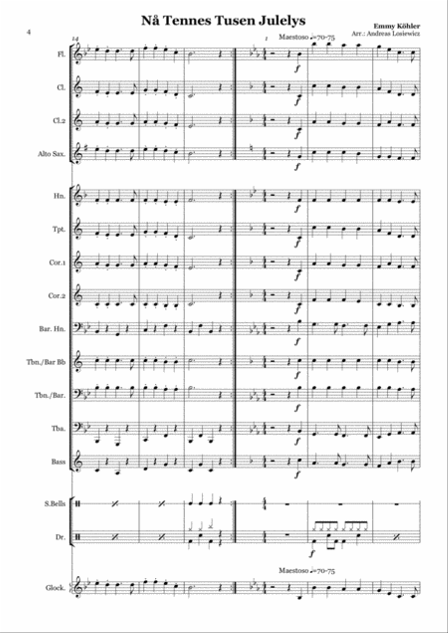 Two Christmas Songs for Wind Band Concert Band scores gallery preview page 4