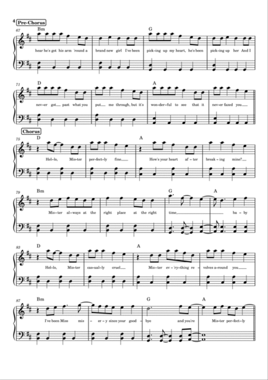 Mr. Perfectly Fine Mr. Perfectly Fine Voice scores gallery preview page 4