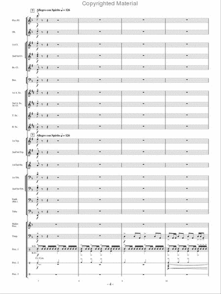 Quest of the Undaunted Knight Concert Band scores gallery preview page 3