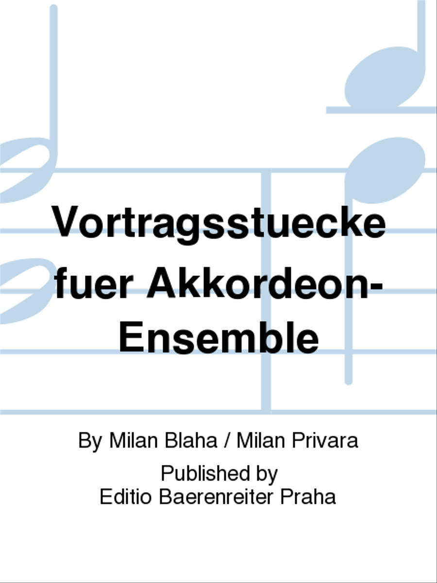 Vortragsstücke für Akkordeon-Ensemble Accordion scores gallery preview page 1