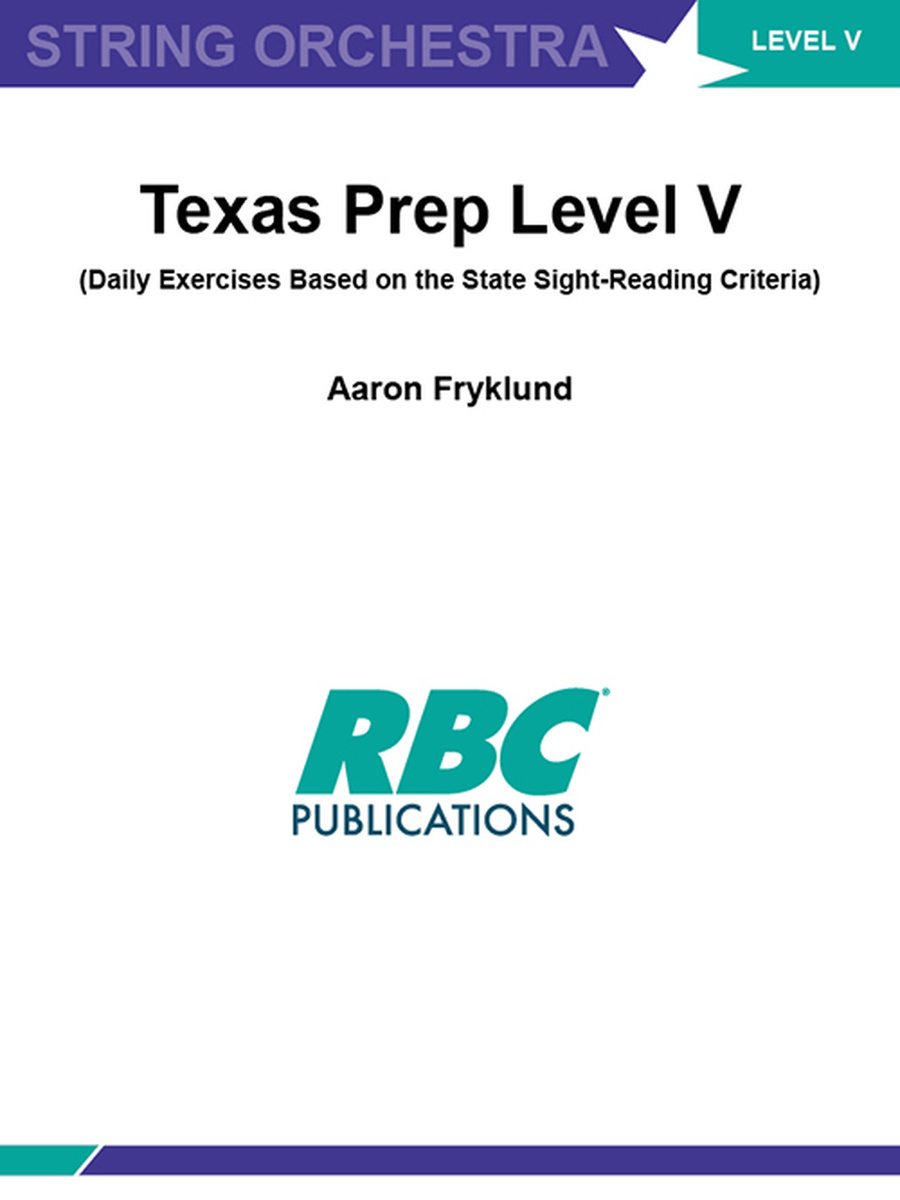 Texas Prep Level V (Score) Orchestra scores gallery preview page 1