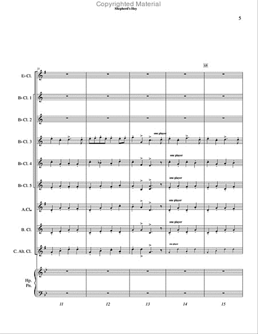 Shepherd's Hey Shepherd's Hey Clarinet Choir scores gallery preview page 4