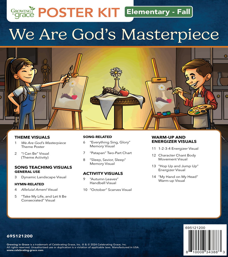 Book cover for We Are God's Masterpiece Elementary Curriculum (Fall) Poster Kit