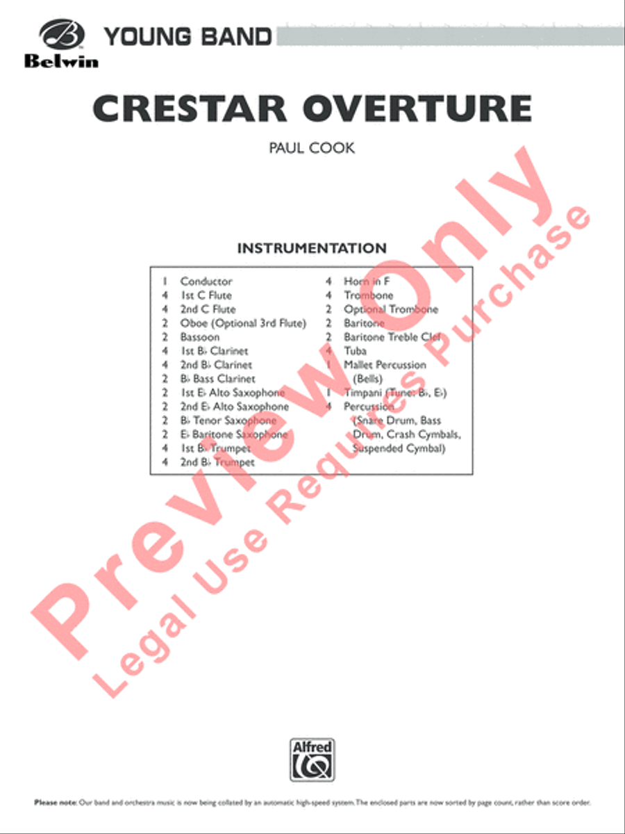 Crestar Overture Crestar Overture Concert Band scores gallery preview page 2