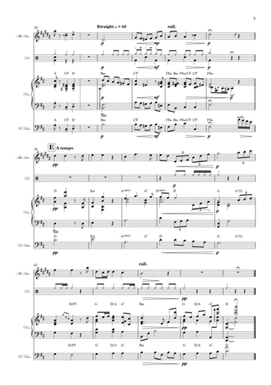 Lascia ch'io piangia (from Rinaldo) Jazz Ensemble scores gallery preview page 5