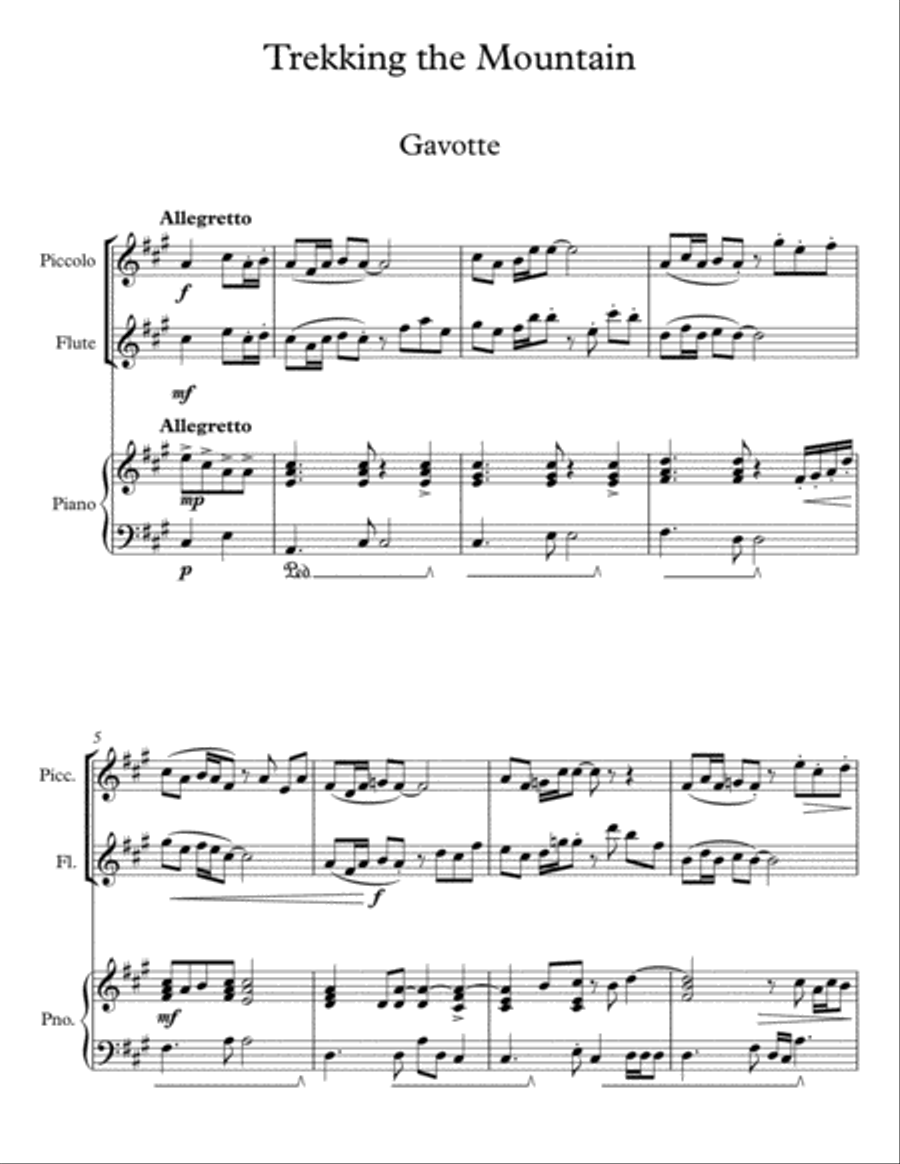 Trekking the Mountain Trekking the Mountain Flute Solo scores gallery preview page 1