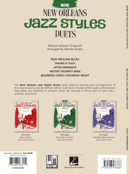 More New Orleans Jazz Styles Duets – Book/Audio