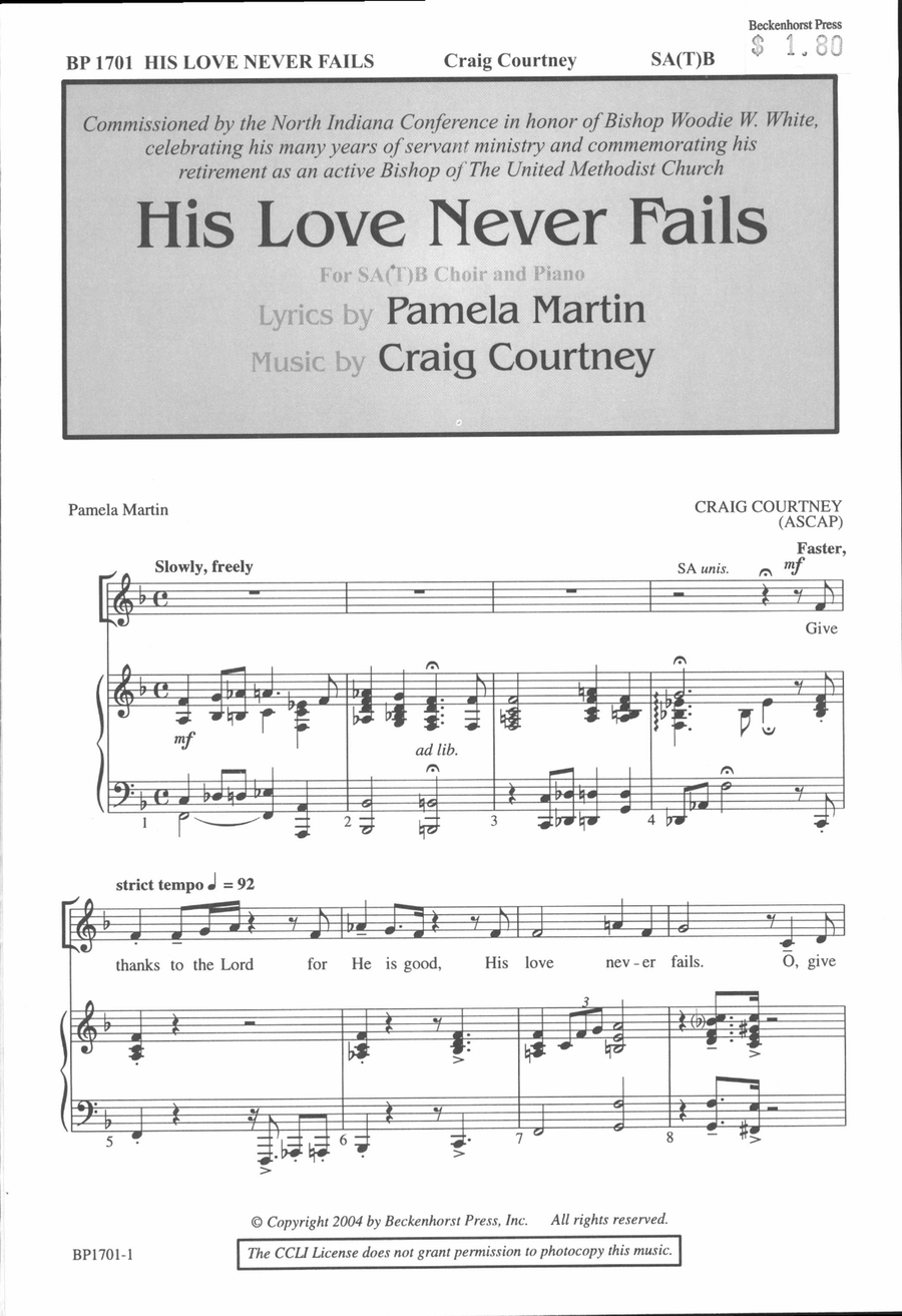 His Love Never Fails SA scores gallery preview page 2