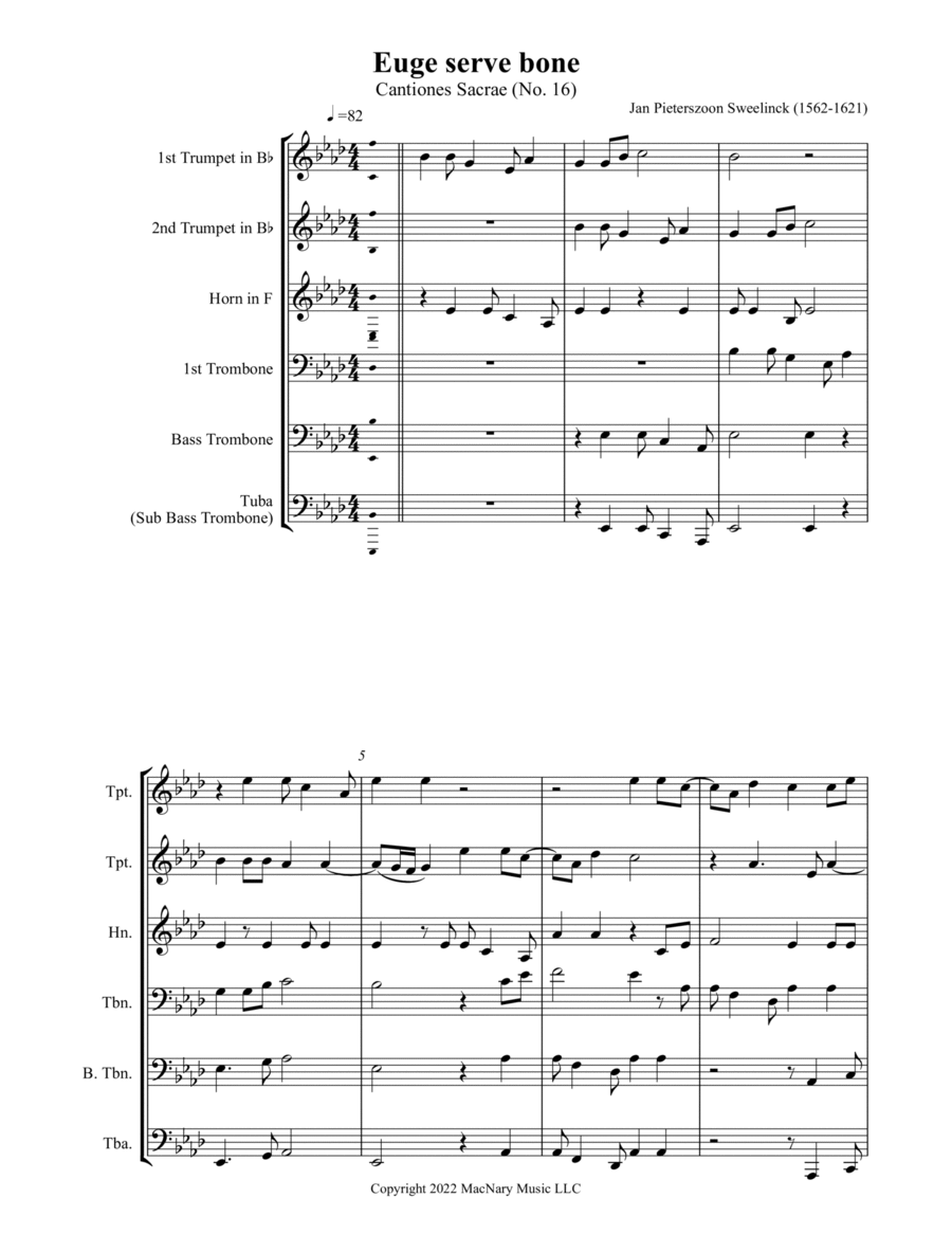 Euge Serve Bone Chamber Music scores gallery preview page 1
