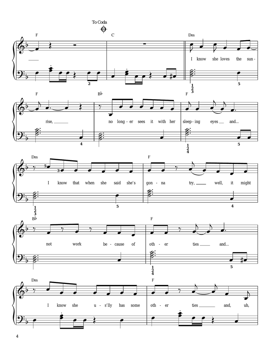 Flake Easy Piano scores gallery preview page 4