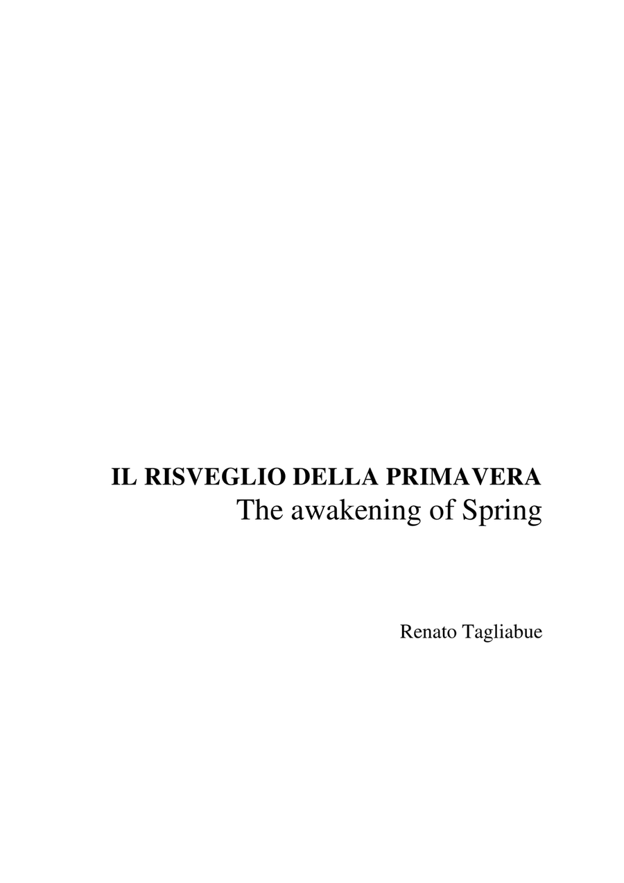 IL RISVEGLIO DELLA PRIMAVERA- The awakening of Spring - Tagliabue - For Fl, Ob, Fr.Horn, Tba, Vibr. Brass Ensemble scores gallery preview page 1