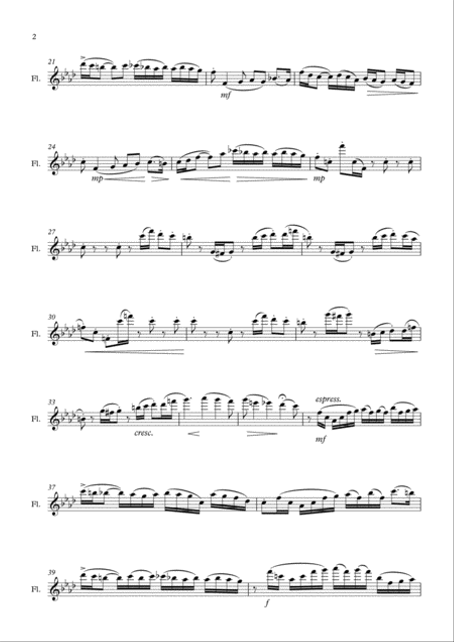 Etude for Solo Flute Op.39 (originally for Alto Saxophone) Alto Saxophone scores gallery preview page 6