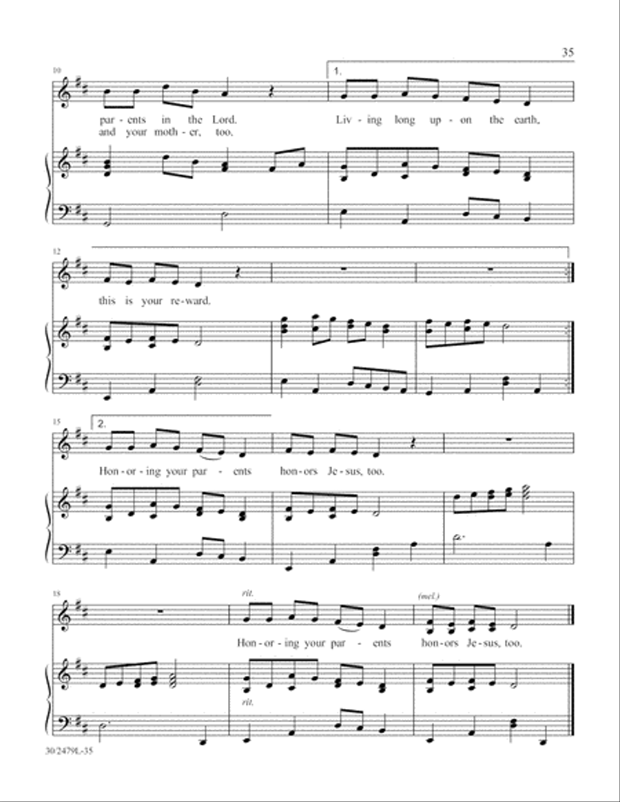 Scripture Songs Unison Choir scores gallery preview page 36