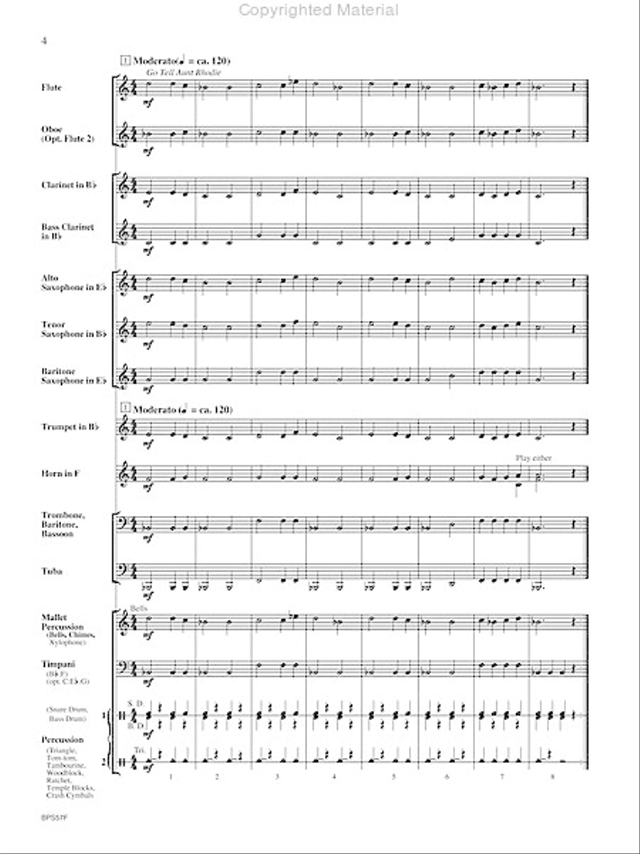 Aunt Rhodie's Diet Concert Band scores gallery preview page 5