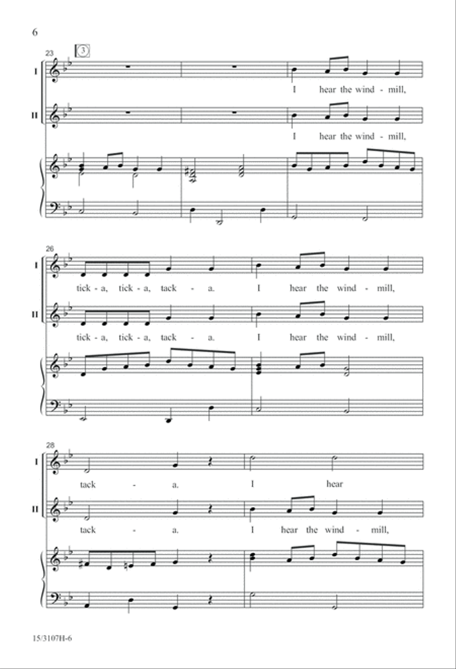 I Hear the Windmill 2-Part scores gallery preview page 6