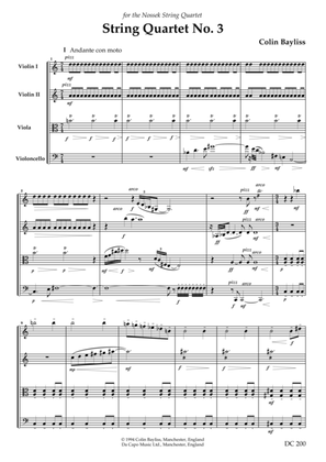 String Quartet No 3 (Score)
