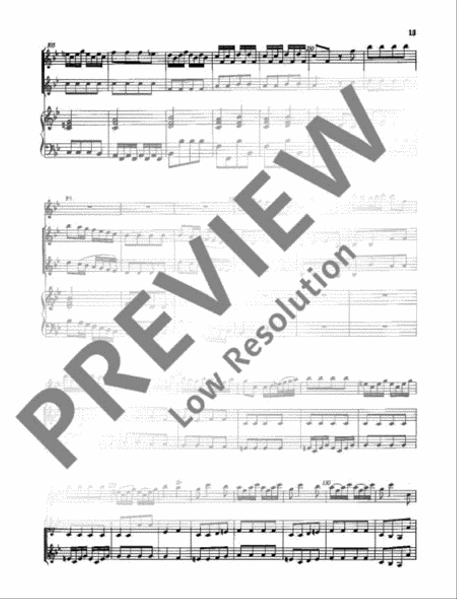 Concerto Bb major Alto Recorder scores gallery preview page 14