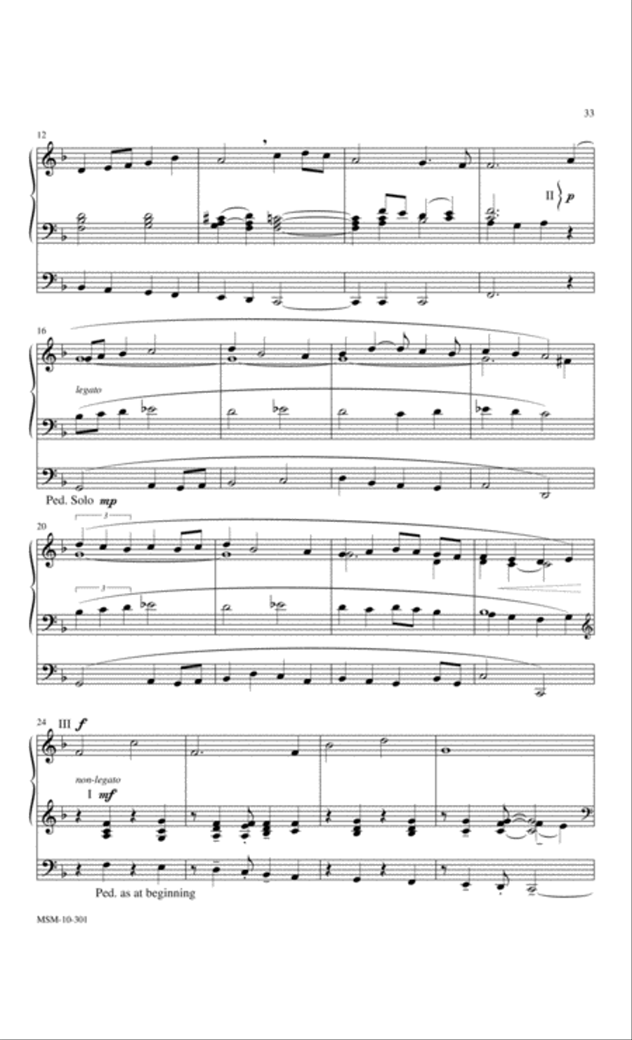 Processional on Hail Thee, Festival Day Organ scores gallery preview page 2