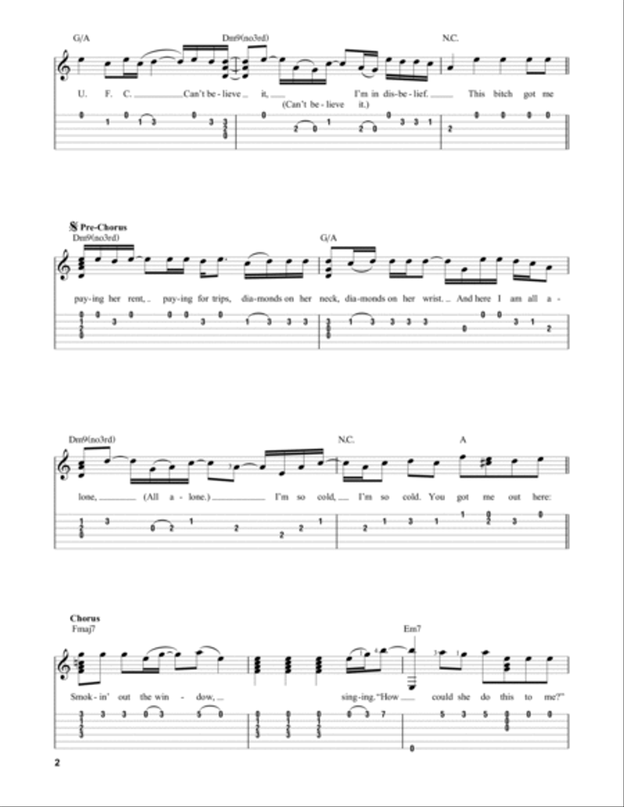 Smokin' Out The Window Acoustic Guitar scores gallery preview page 2