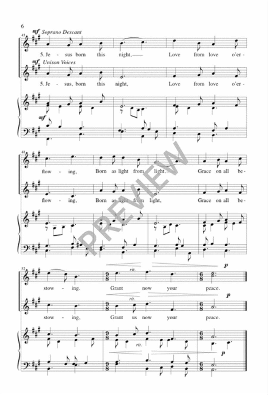 Jesus, Holy Child Jesus, Holy Child 4-Part scores gallery preview page 7