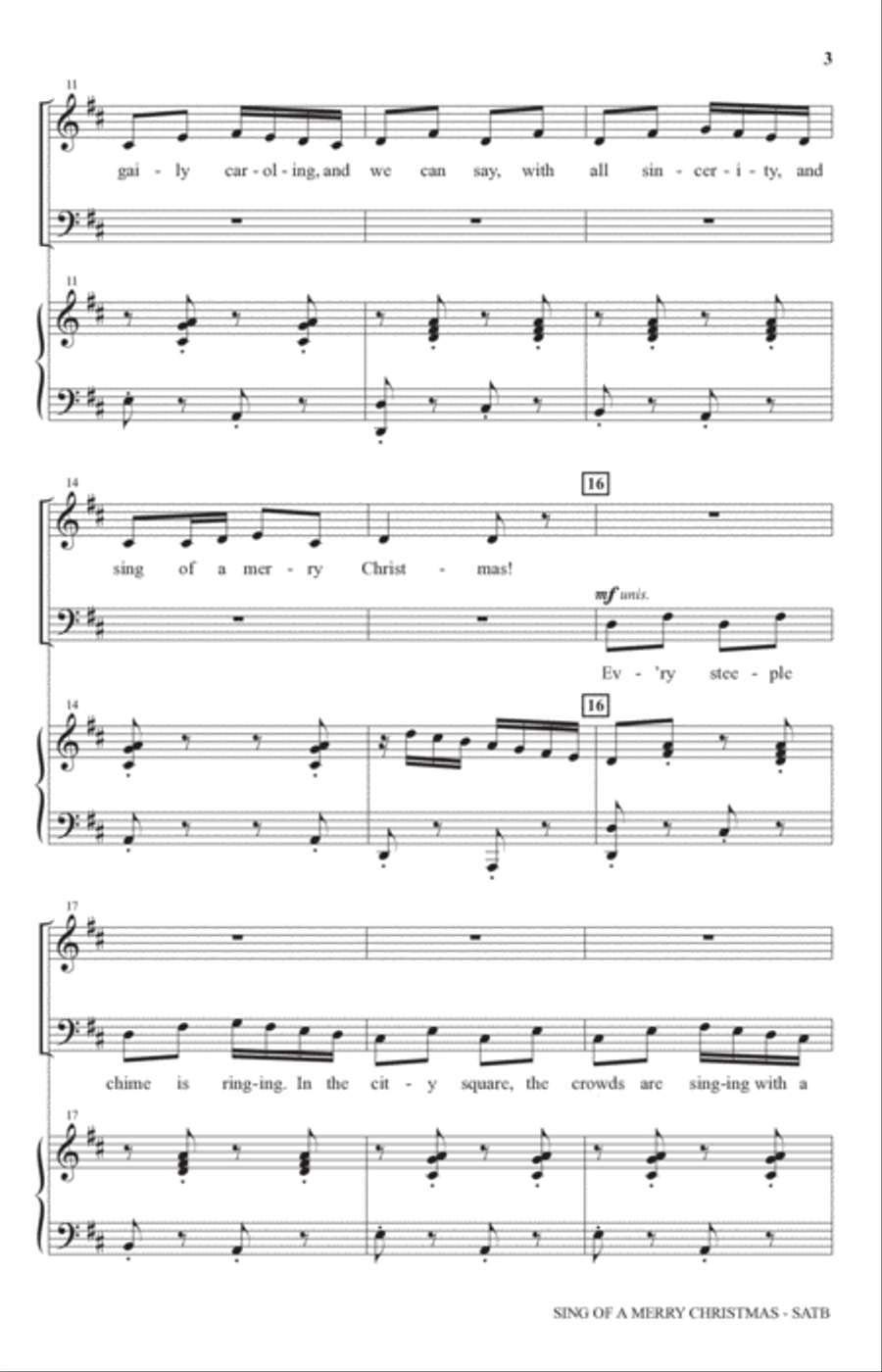 Sing Of A Merry Christmas 4-Part scores gallery preview page 2