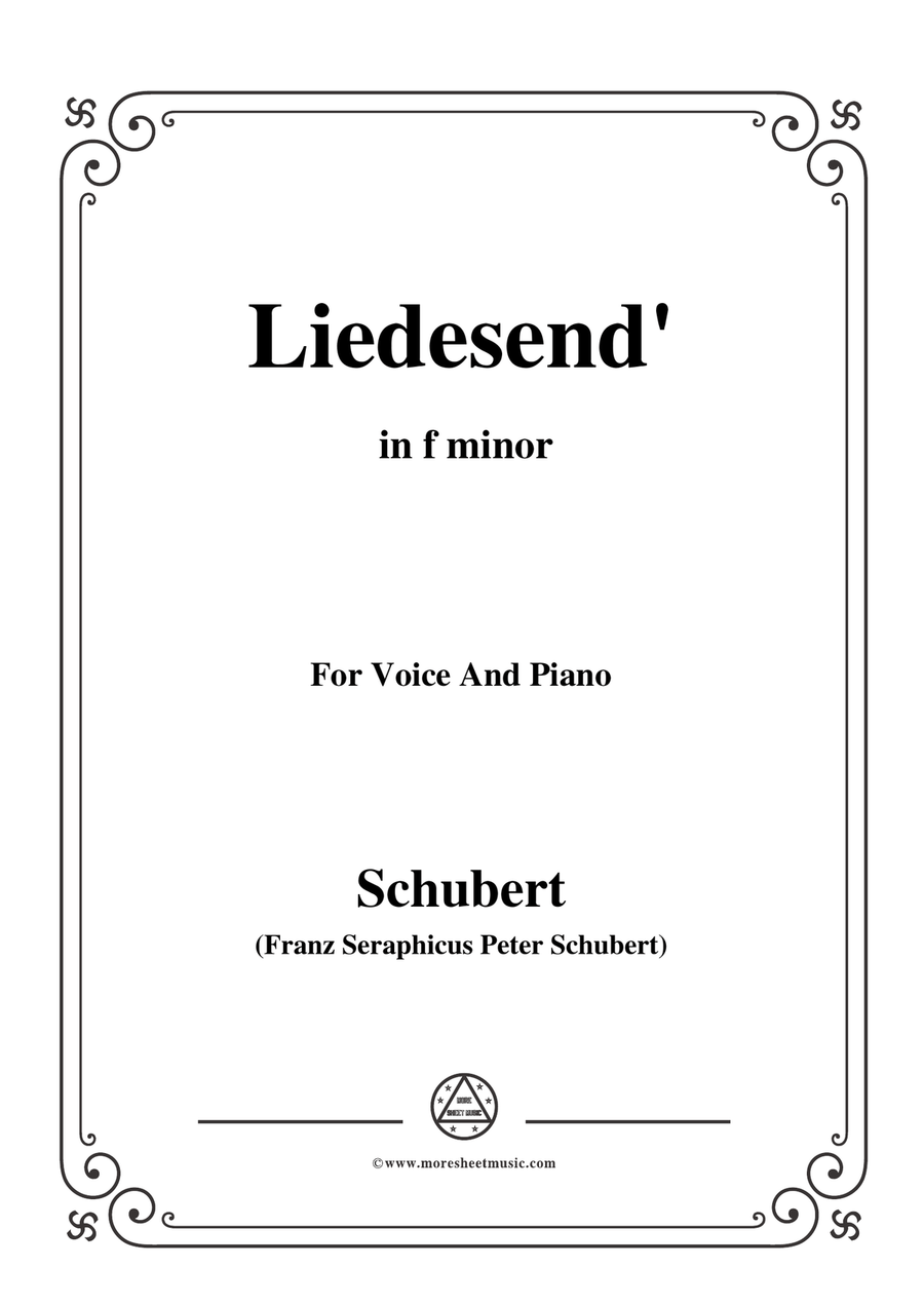 Schubert-Liedesend’,in f minor,for Voice and Piano