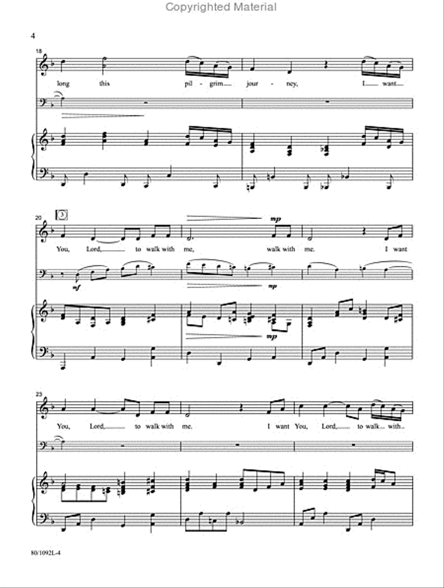 Walk This Lonesome Valley - Vocal Solo Medium Voice scores gallery preview page 4