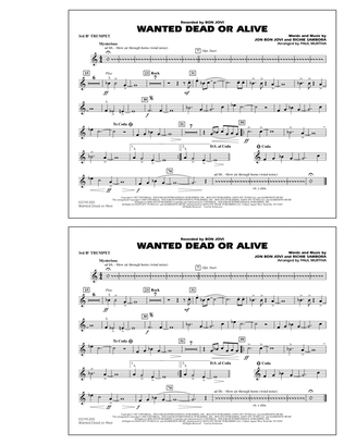 Book cover for Wanted Dead or Alive - 3rd Bb Trumpet