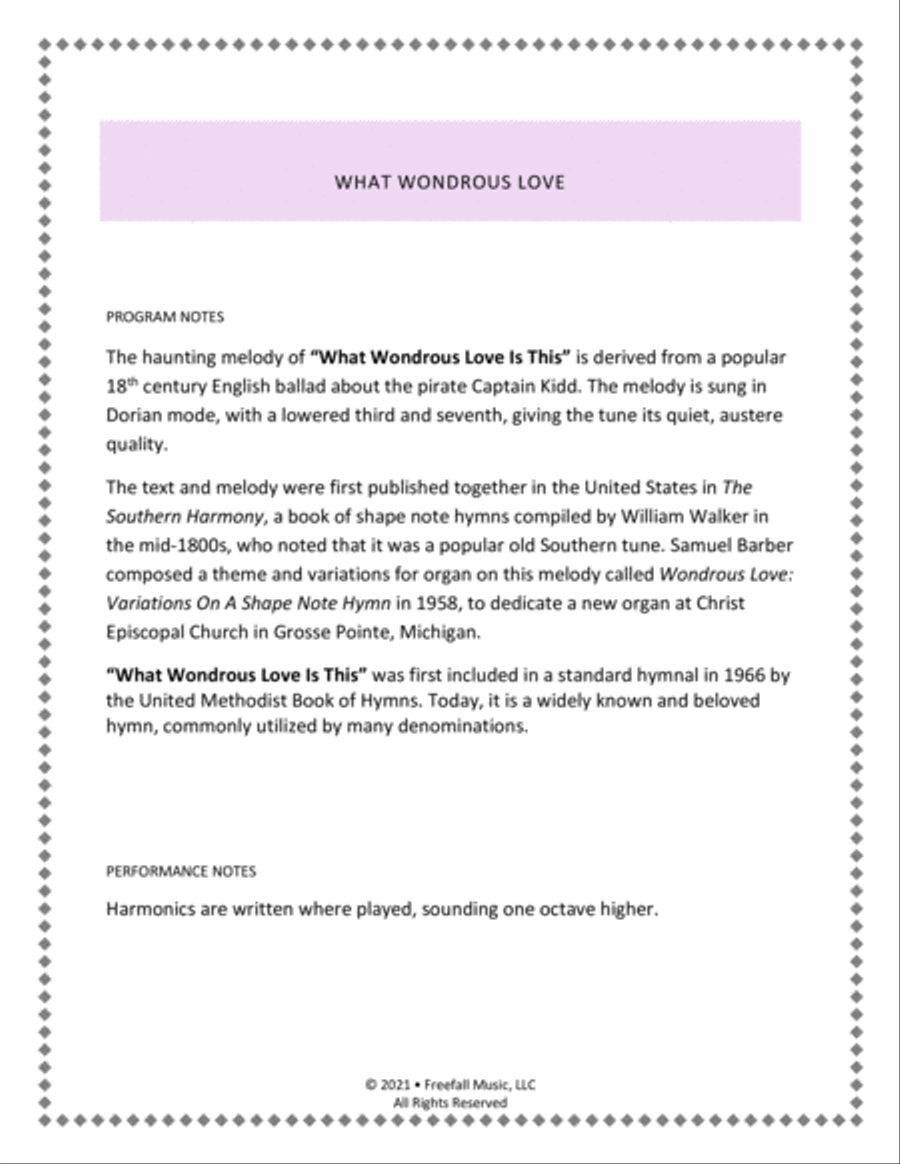 What Wondrous Love Is This Small Ensemble scores gallery preview page 2