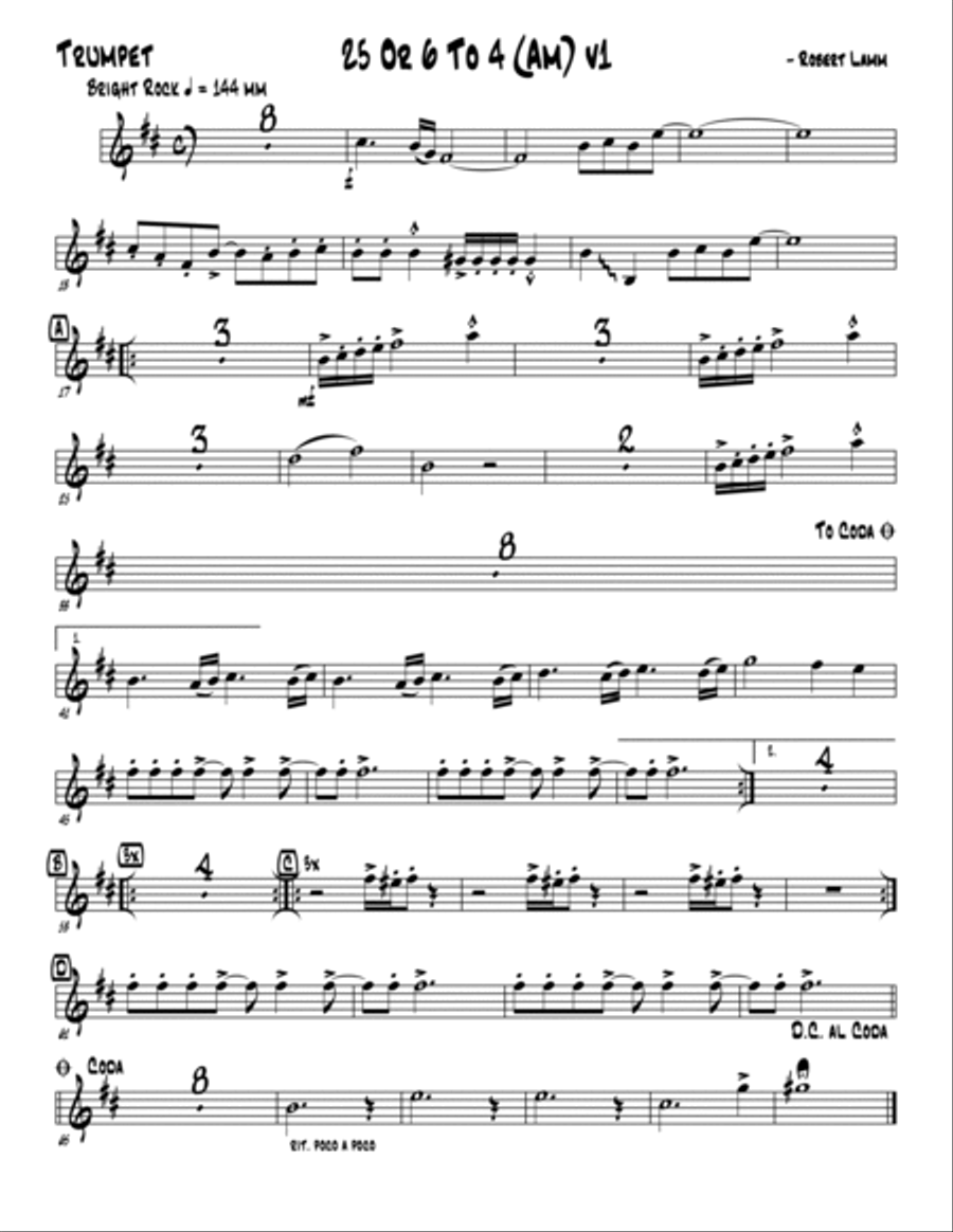 25 Or 6 To 4 Jazz Ensemble scores gallery preview page 4