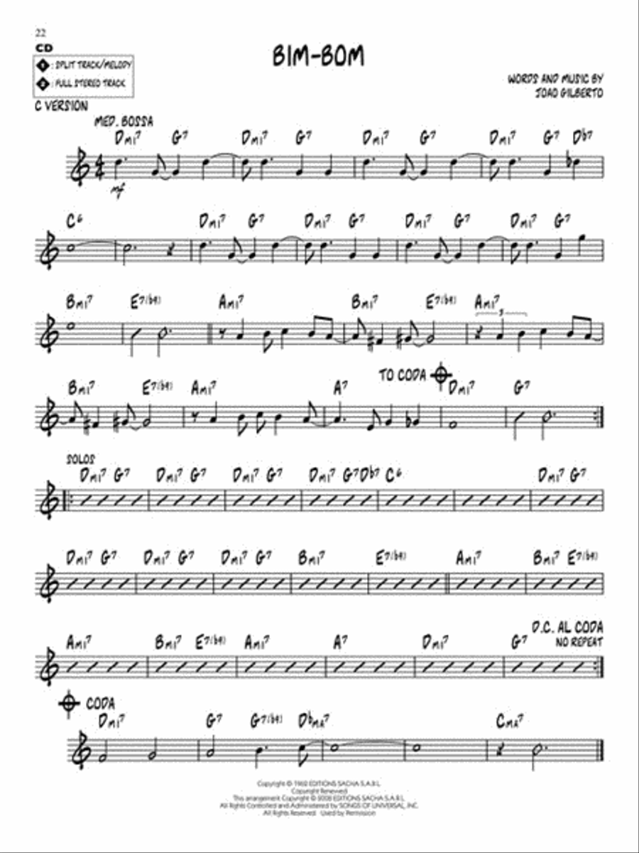 Bossa Nova Classics C Instrument scores gallery preview page 6