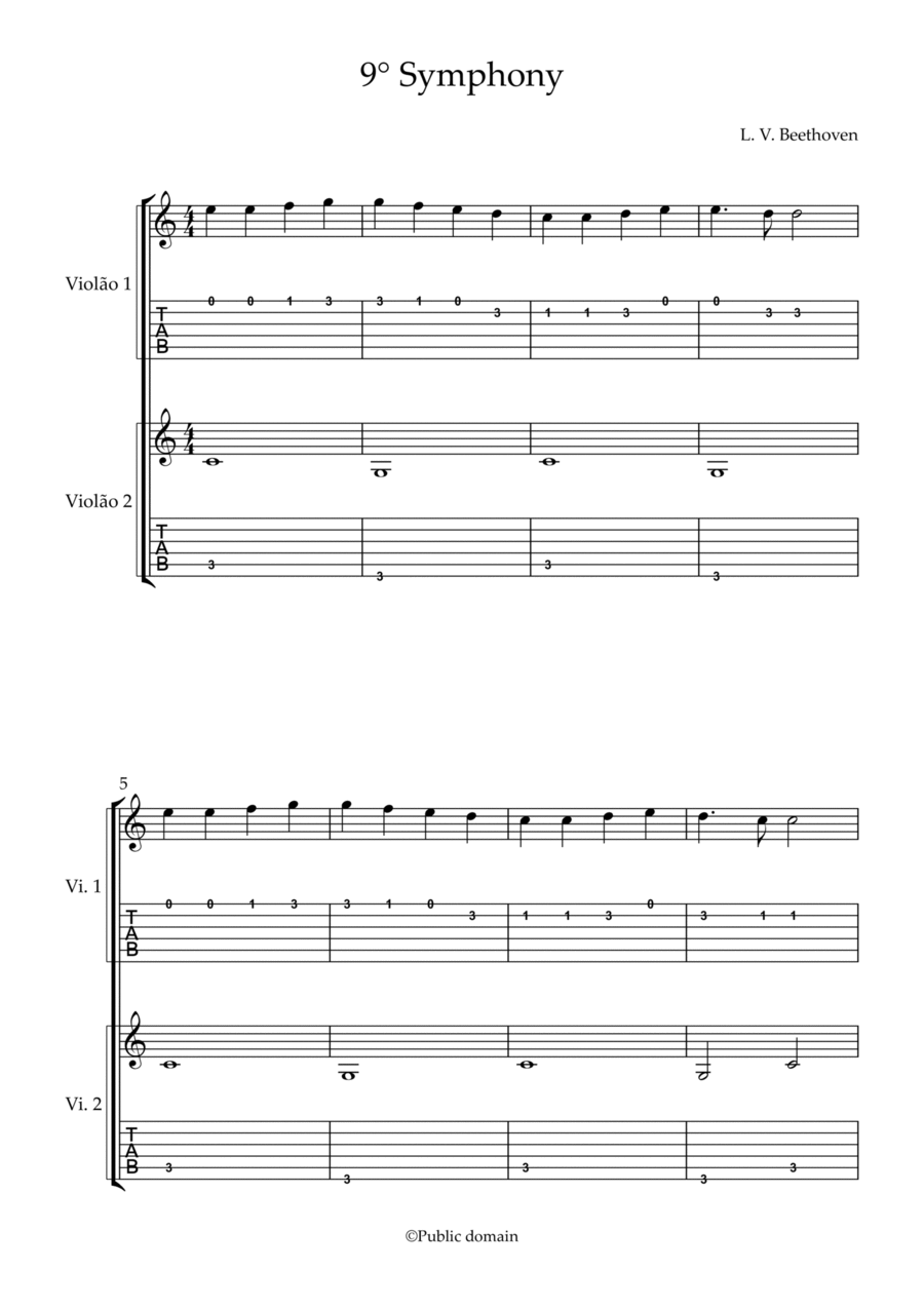 9° Symphony Acoustic Guitar scores gallery preview page 1