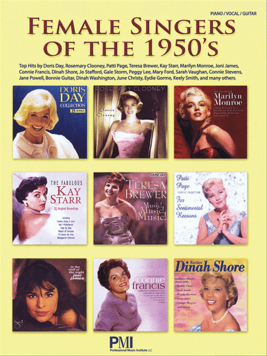 Female Singers of the 1950s Piano, Vocal, Guitar scores gallery preview page 1