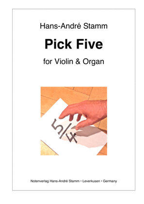 Book cover for Pick five for Violin and Organ