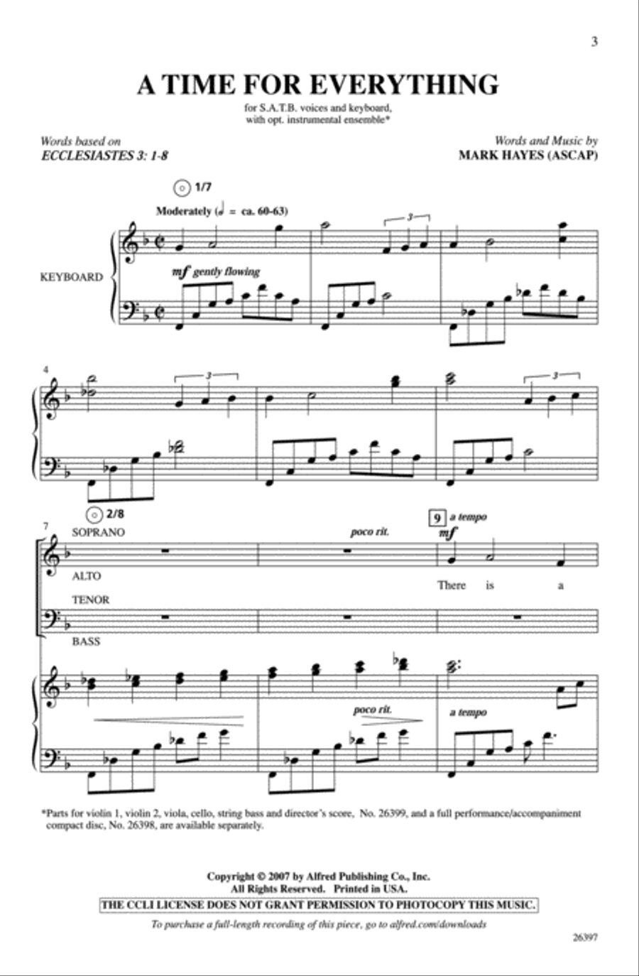 A Time for Everything 4-Part scores gallery preview page 2