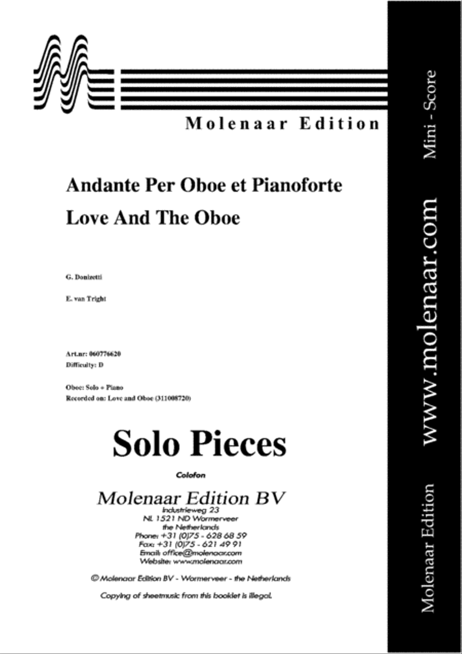 Andante Per Oboe et Pianoforte image number null