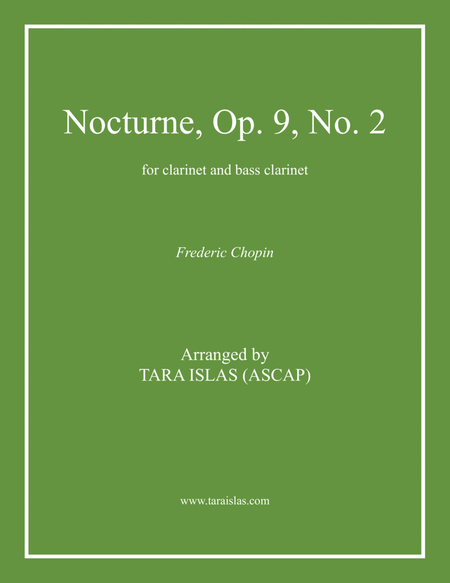 Nocturne Op. 9, No. 2 for clarinet and bass clarinet image number null