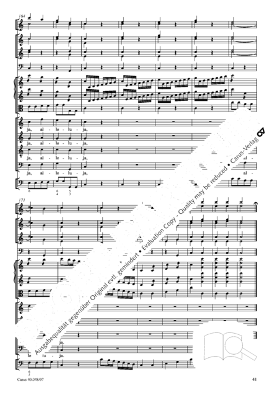 Regina coeli in B-Flat Major, K. 127 4-Part scores gallery preview page 42