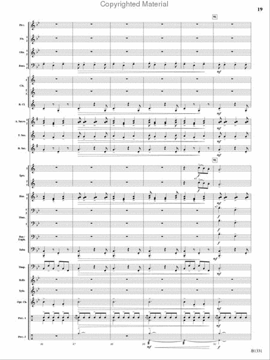 March Jubiloso Concert Band scores gallery preview page 18