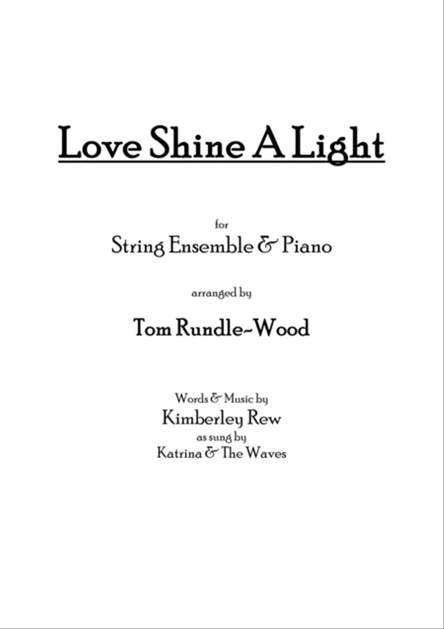 Love Shine A Light Small Ensemble scores gallery preview page 1