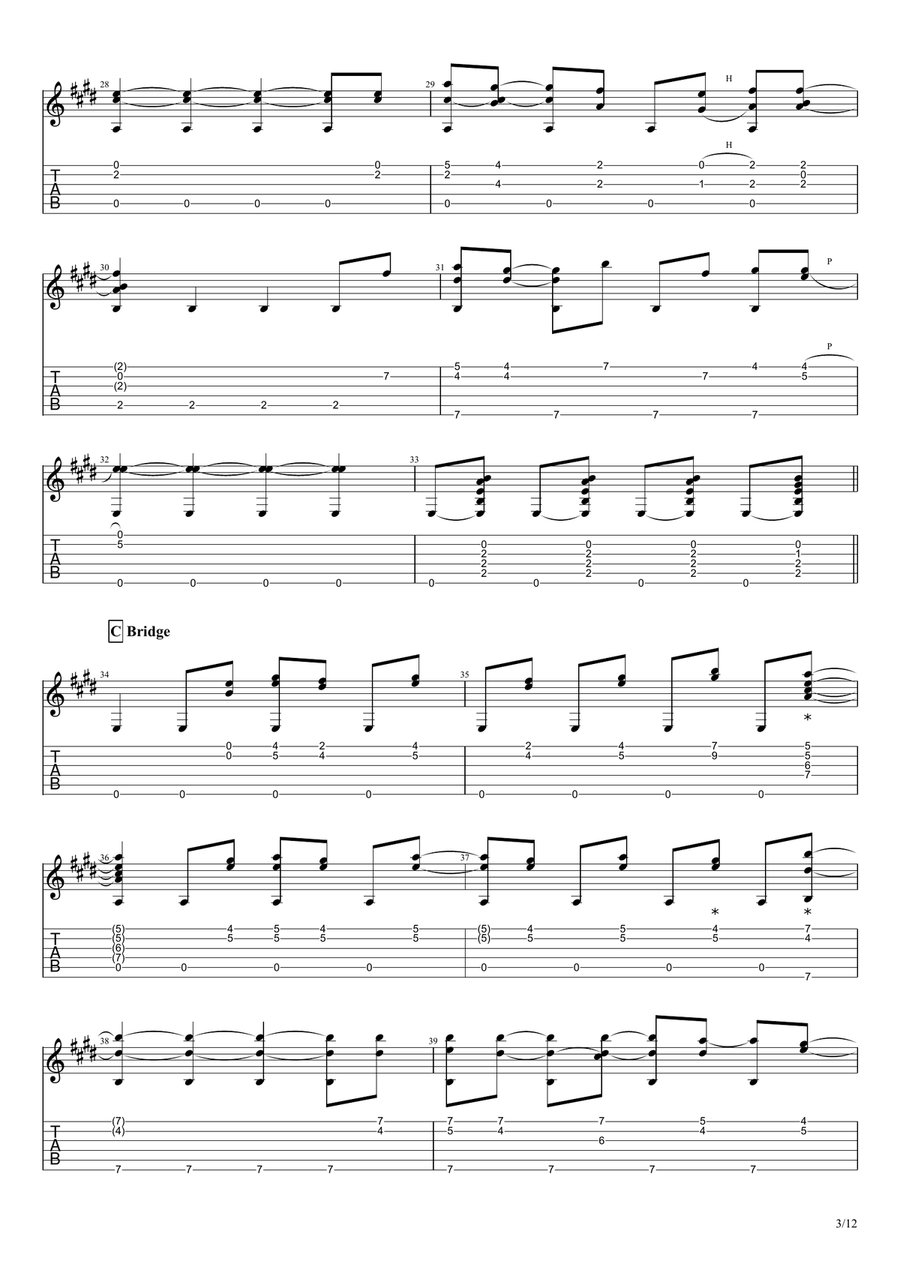 Dreams Acoustic Guitar scores gallery preview page 3